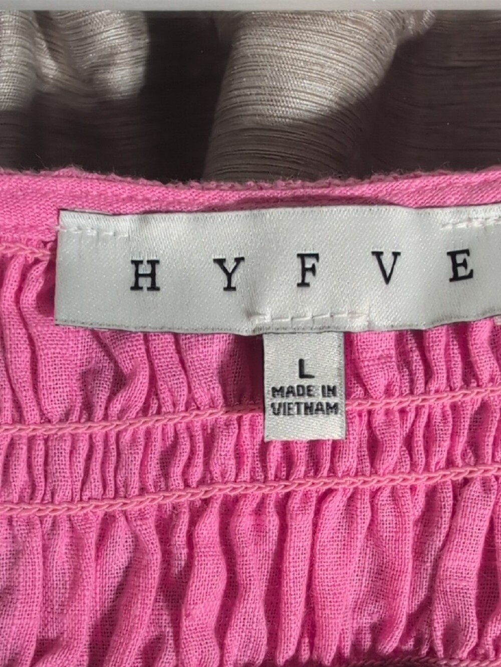 HYFVE Pink Smocked V-Neck Tiered Ruffle Sleeve Dress - Picture 5 of 6